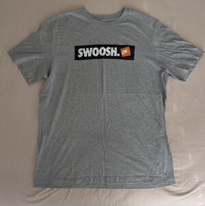 Nike Gray Swoosh Logo Men's Tee